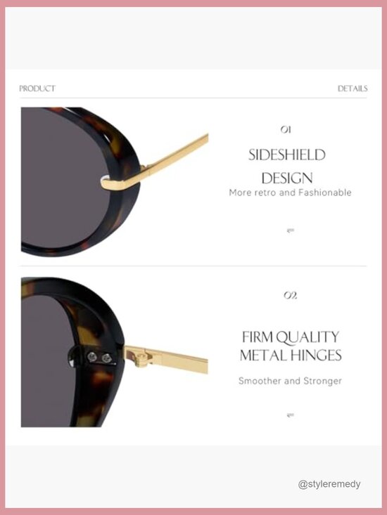 Oversized Aviator Sunglasses with UV400 Protection, Retro Style